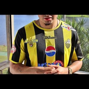 Wilson soccer jersey multi sponsor